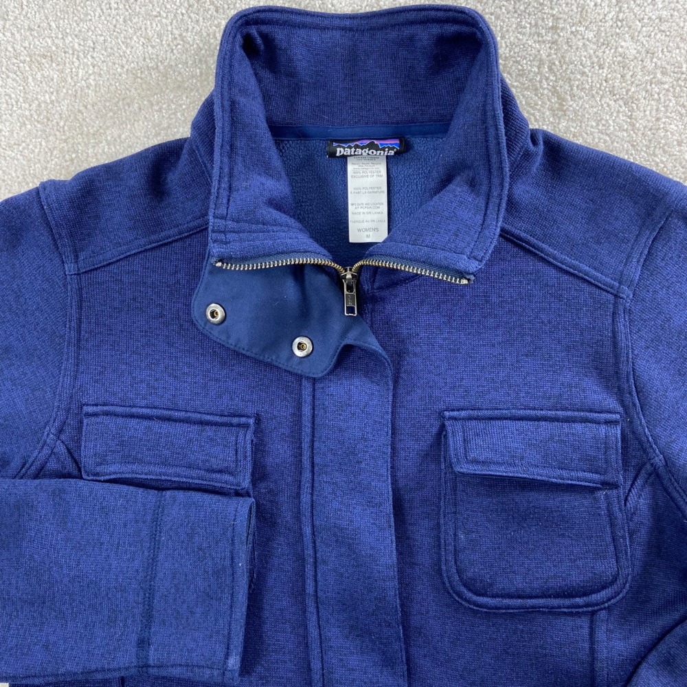 Patagonia Better Jacket Womens Medium Navy Blue Utility Field Fleece